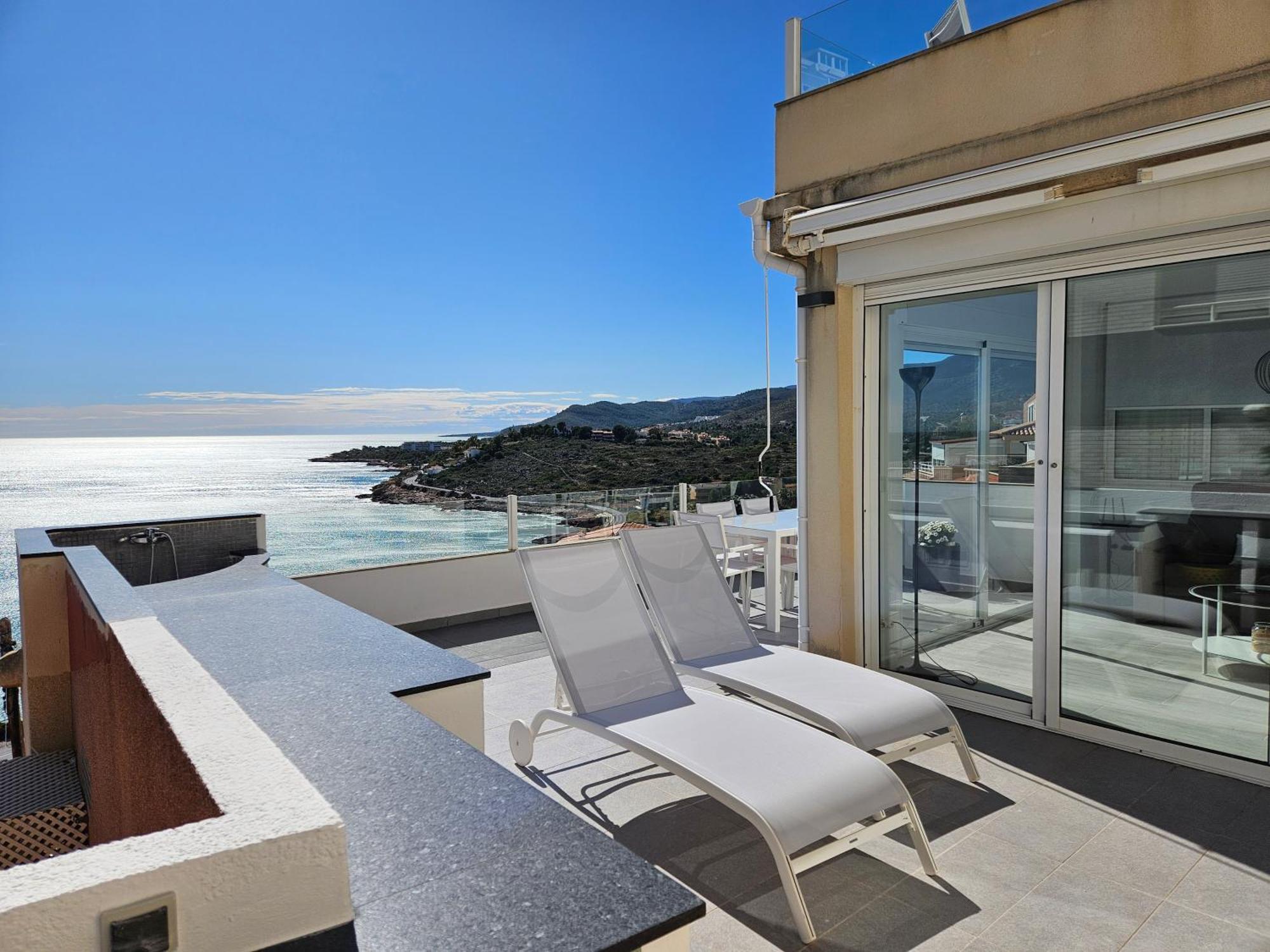Fantastico Duplex Con Vistas Impresionantes Al Mar Apartman Peñíscola Kültér fotó